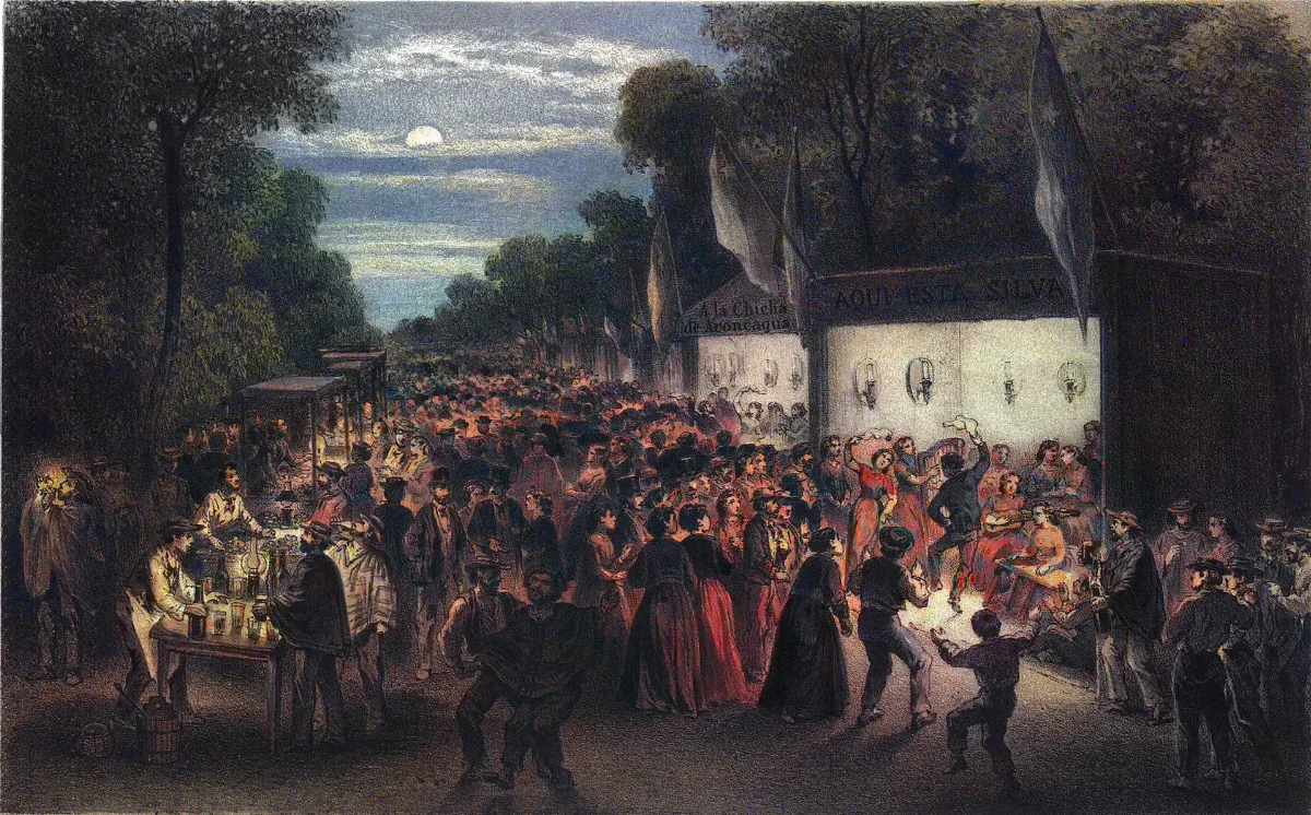 Noche Buena en la Cañada — 1872 | Chile de Ayer