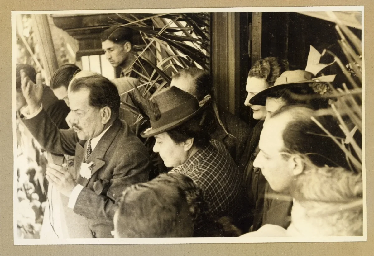 Acto oficial del Presidente durante gira presidencial a Lota — Lota — aprox. 1940 | Chile de Ayer
