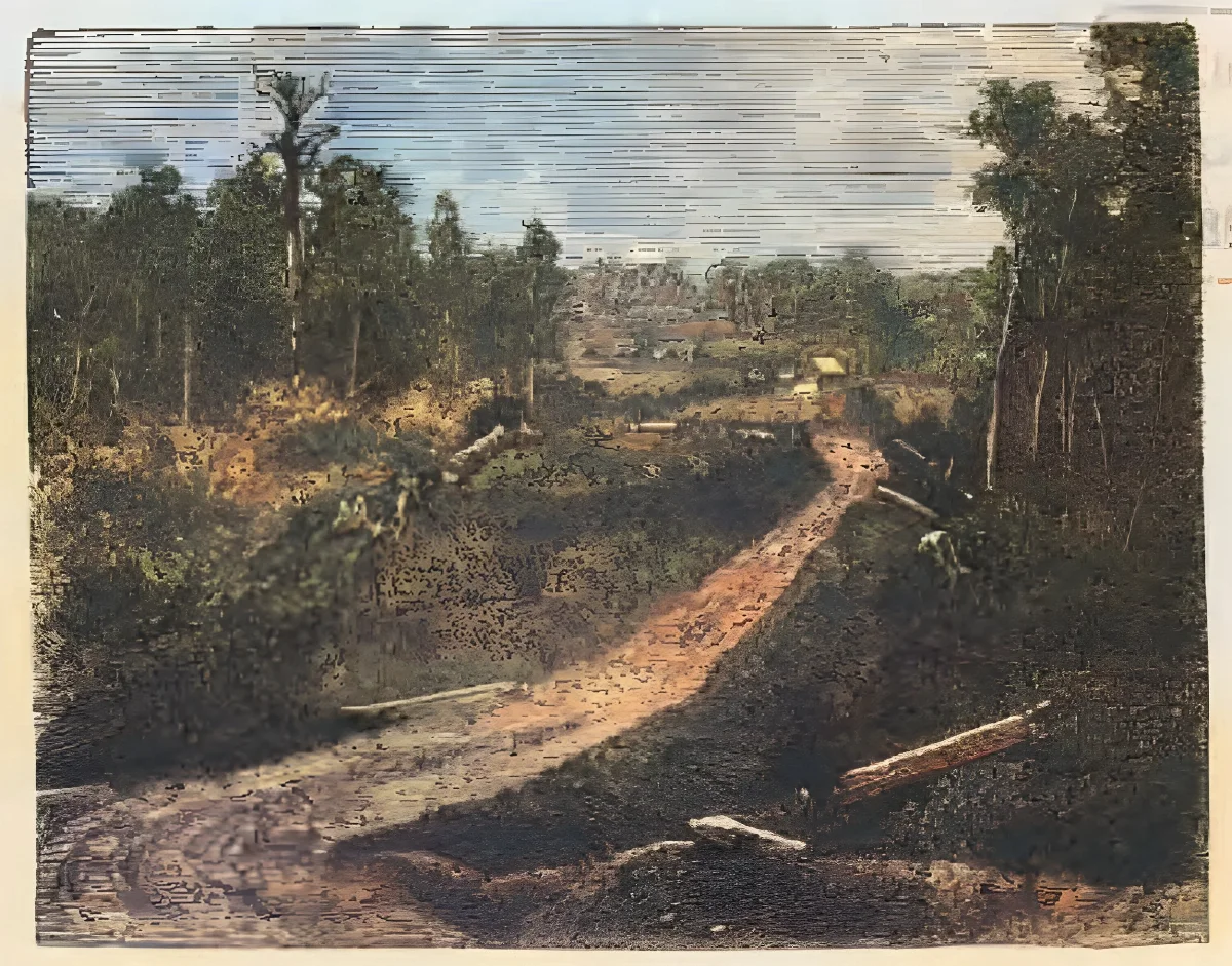 Puerto Montt - Camino a la laguna de Llanquihue — 1872 | Chile de Ayer