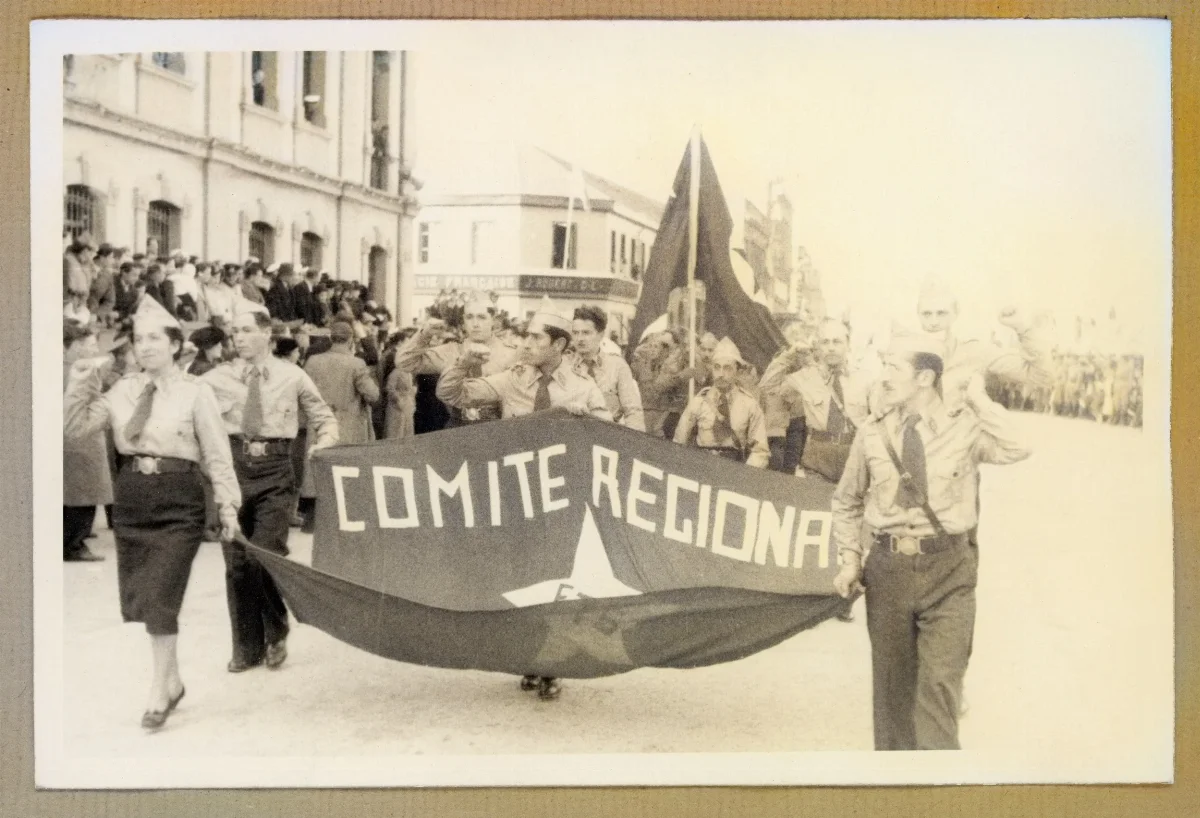Movilización del Comité Regional ante el Presidente en Punta Arenas — Punta Arenas — 1939 | Chile de Ayer