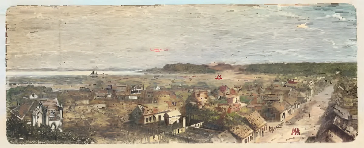 Puerto Montt - Vista jeneral — 1872 | Chile de Ayer