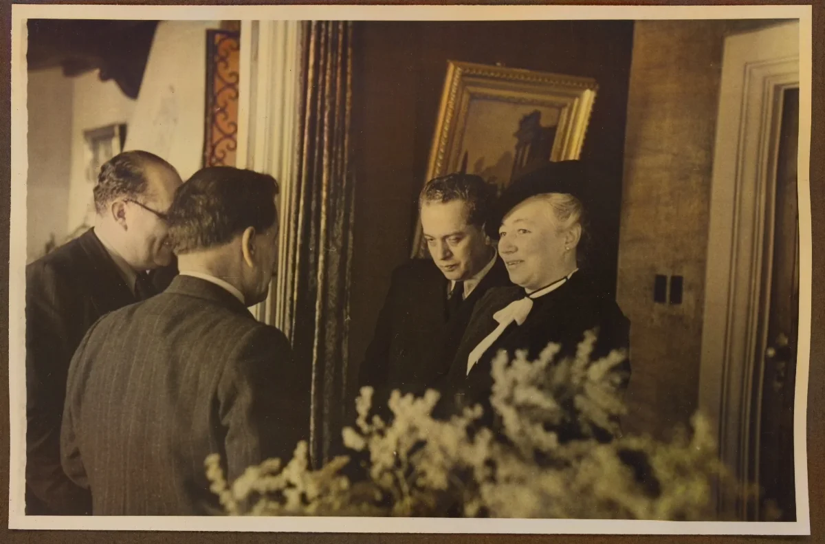 Pedro Aguirre Cerda en visita protocolar interior, Viña del Mar — Viña del Mar — 1940 | Chile de Ayer