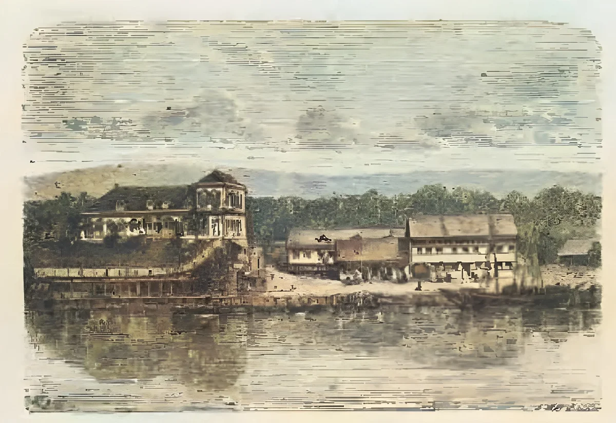 Valdivia - Conclusion de la Isla de la Teja — 1872 | Chile de Ayer