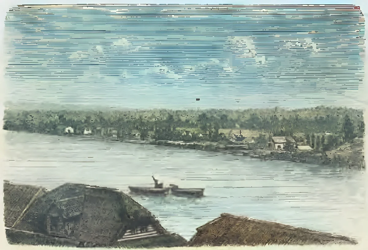 Valdivia - Principio de la Isla de la Teja — 1872 | Chile de Ayer