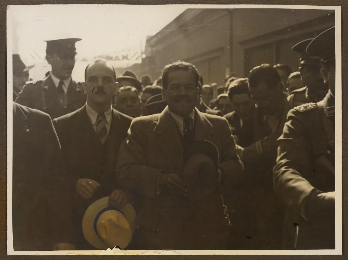 Acto oficial de bienvenida al Presidente en Pitrufquén — Pitrufquén — 1939 | Chile de Ayer