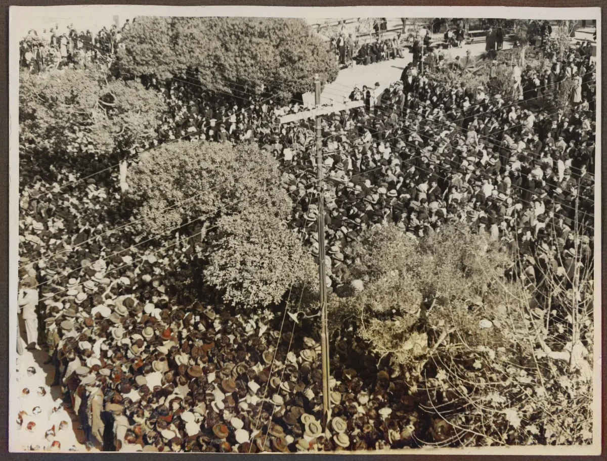 Acto público presidencial en Pitrufquén con gran concurrencia — Pitrufquén — 1939 | Chile de Ayer