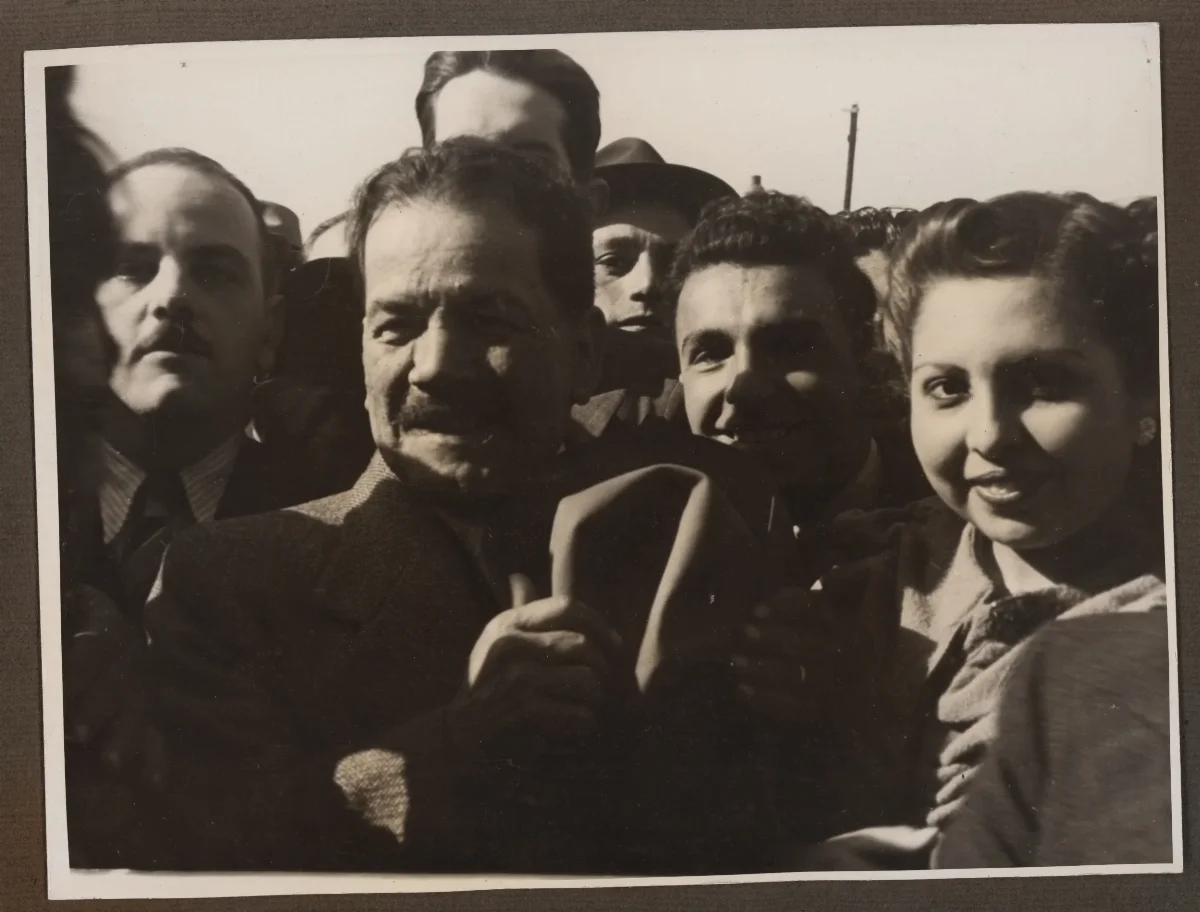 Pedro Aguirre Cerda con delegación de autoridades — aprox. 1939 | Chile de Ayer