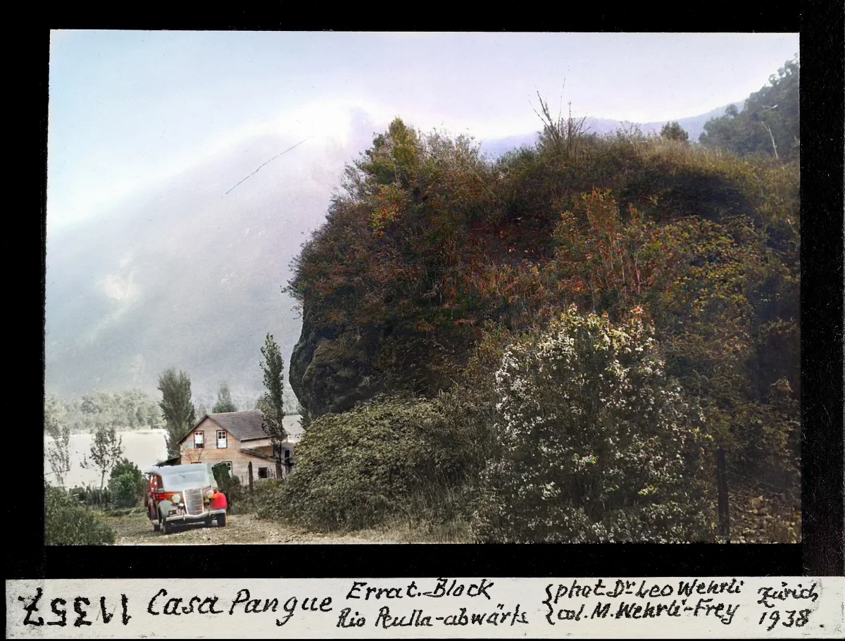 Casa Pangue, Errat Block, Rio Peulla abwärts — 1938 | Chile de Ayer