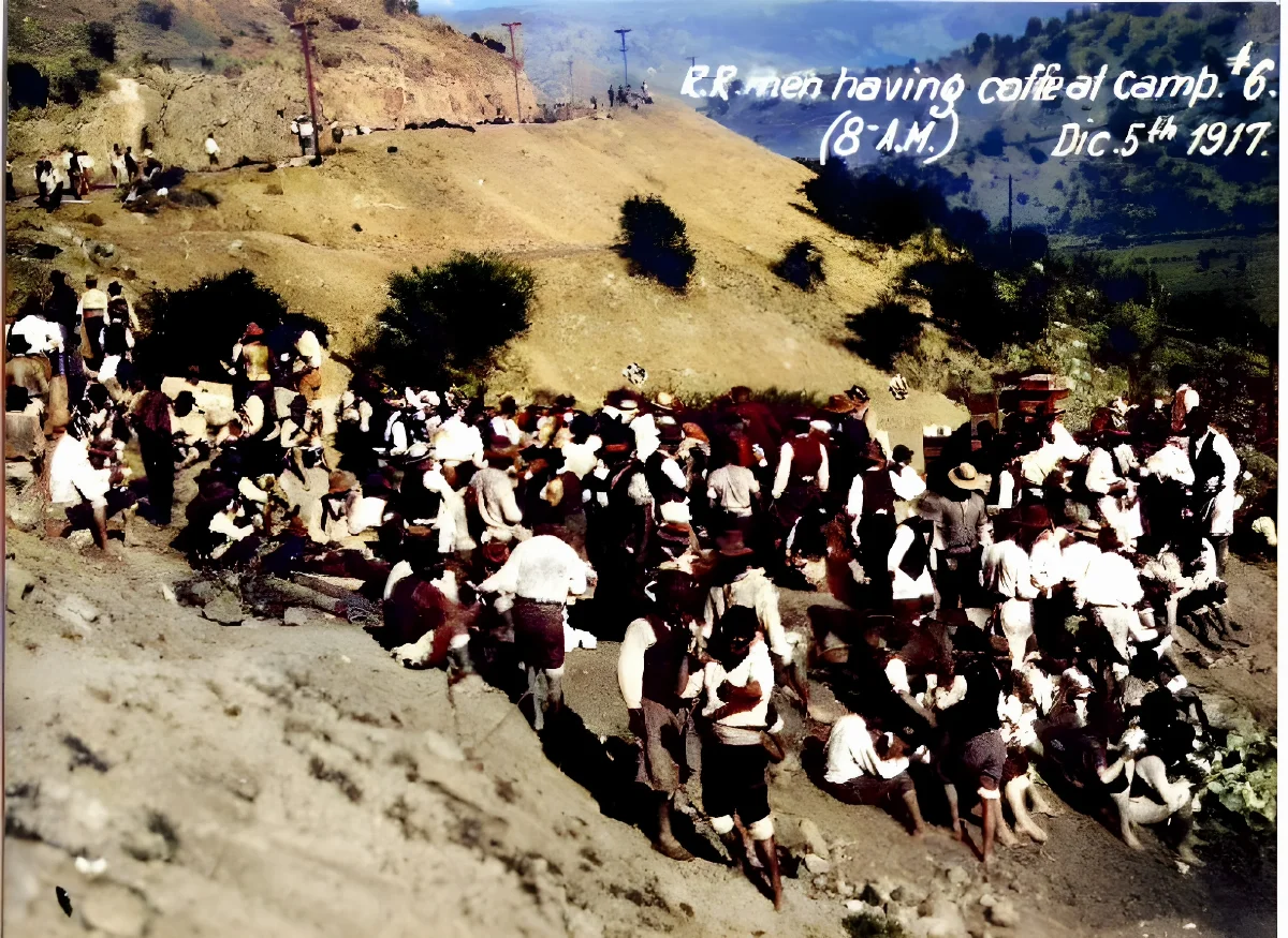Trabajadores de Sewell, 1917 — 1917 | Chile de Ayer