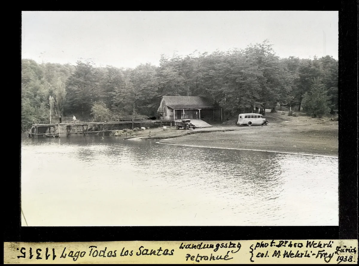 Lago Todos los Santos, Landungssteg Petrohué — 1938 | Chile de Ayer
