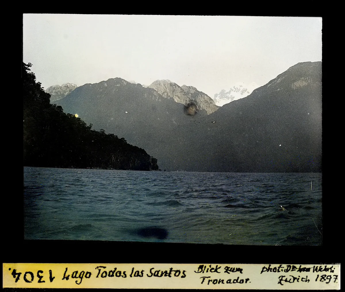 Lago de Todos los Santos, Blick zum Tronador — 1897 | Chile de Ayer