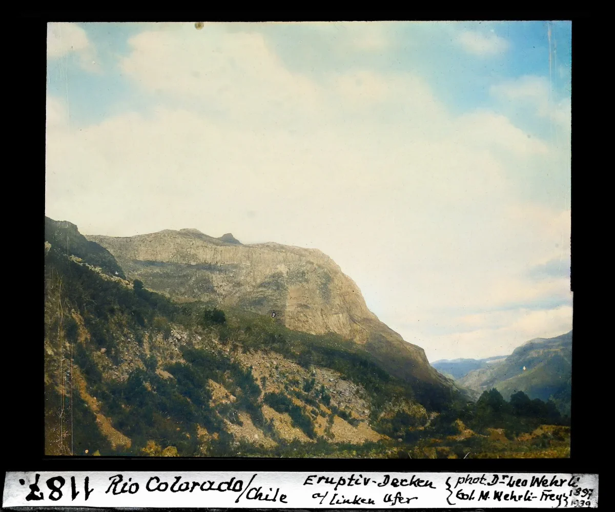 Rio Colorado, Eruptiv-Decken, linkes Ufer — 1897 | Chile de Ayer