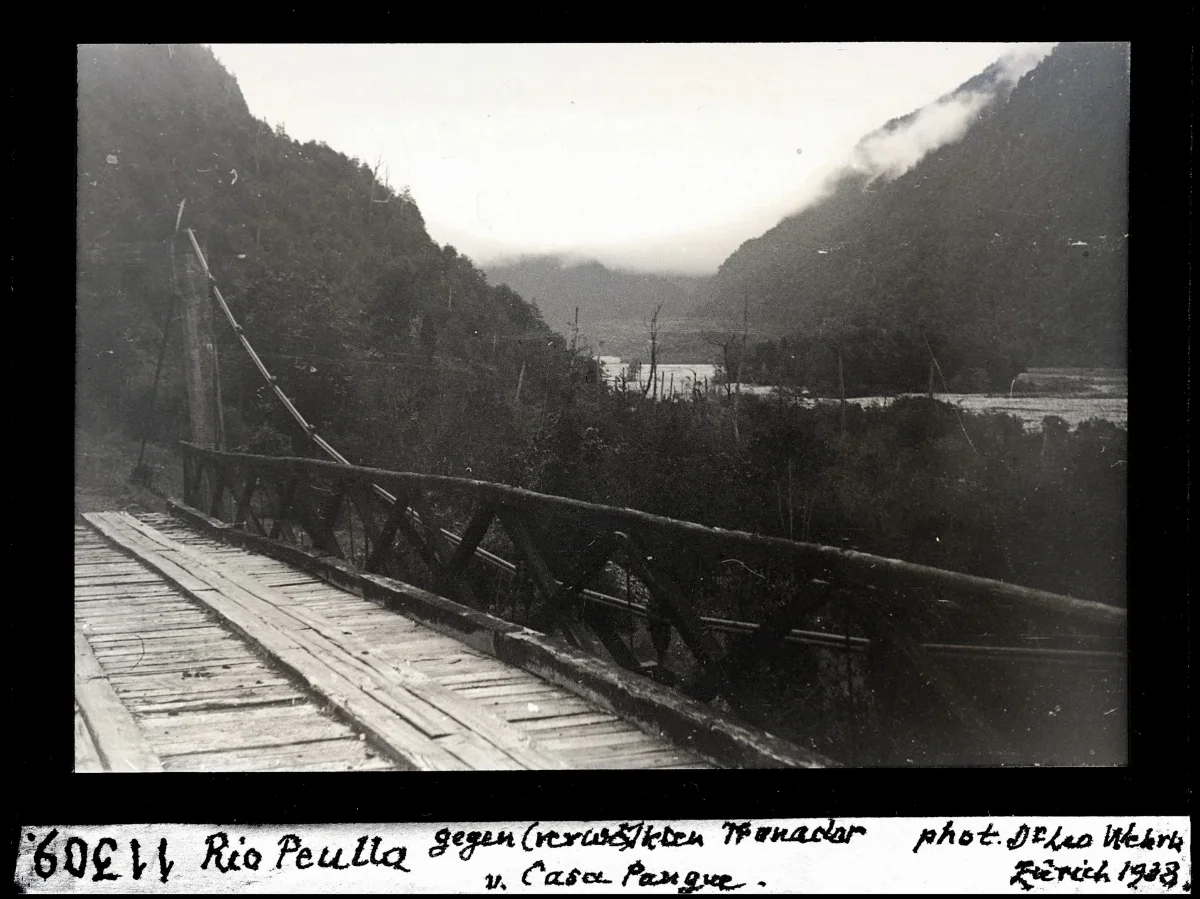 Rio Peulla, gegen ([…?]) V. Casa Pangue — Puerto Montt — 1938 | Chile de Ayer