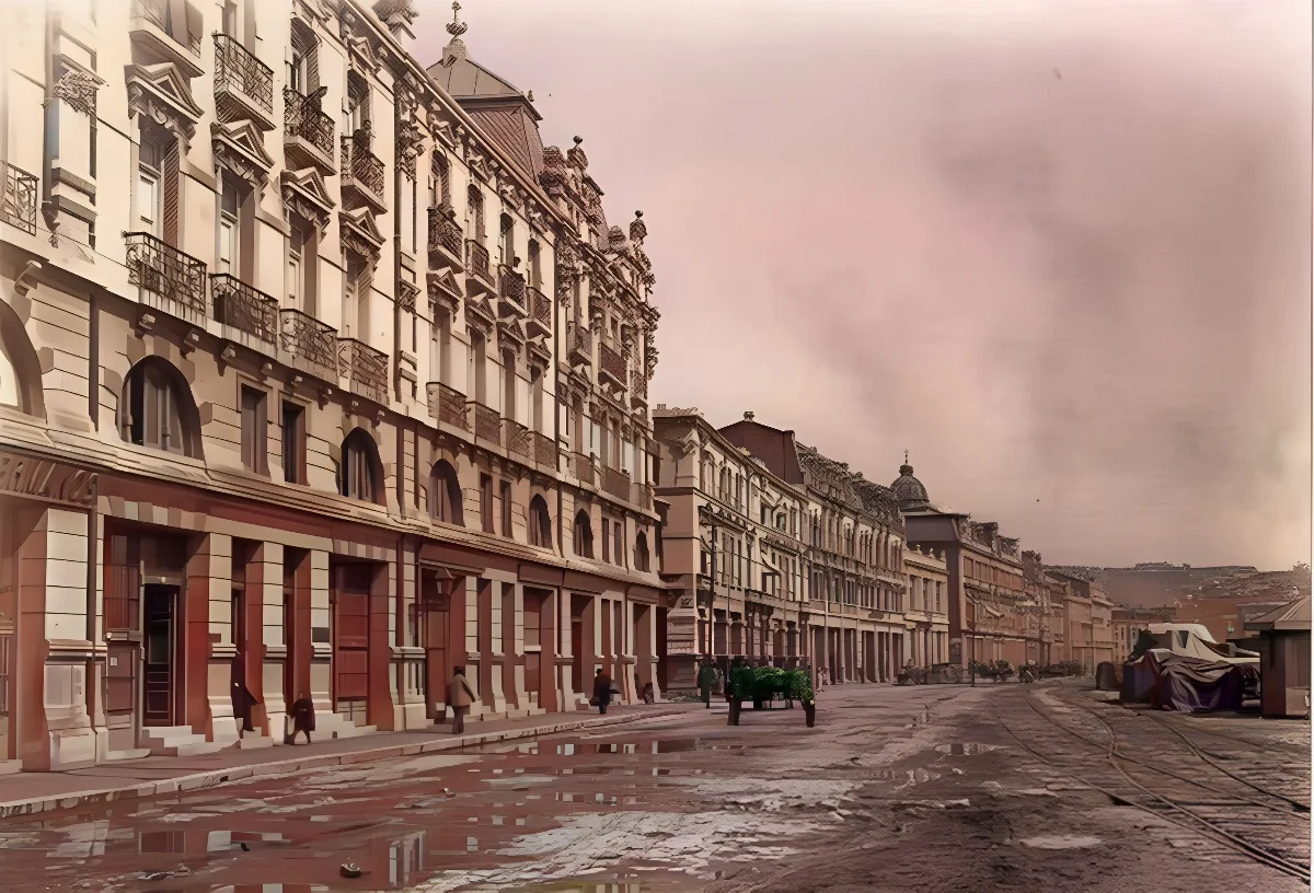 Avenida Errazuriz Valparaíso, 1900 — Estación Bellavista — 1900 | Chile de Ayer