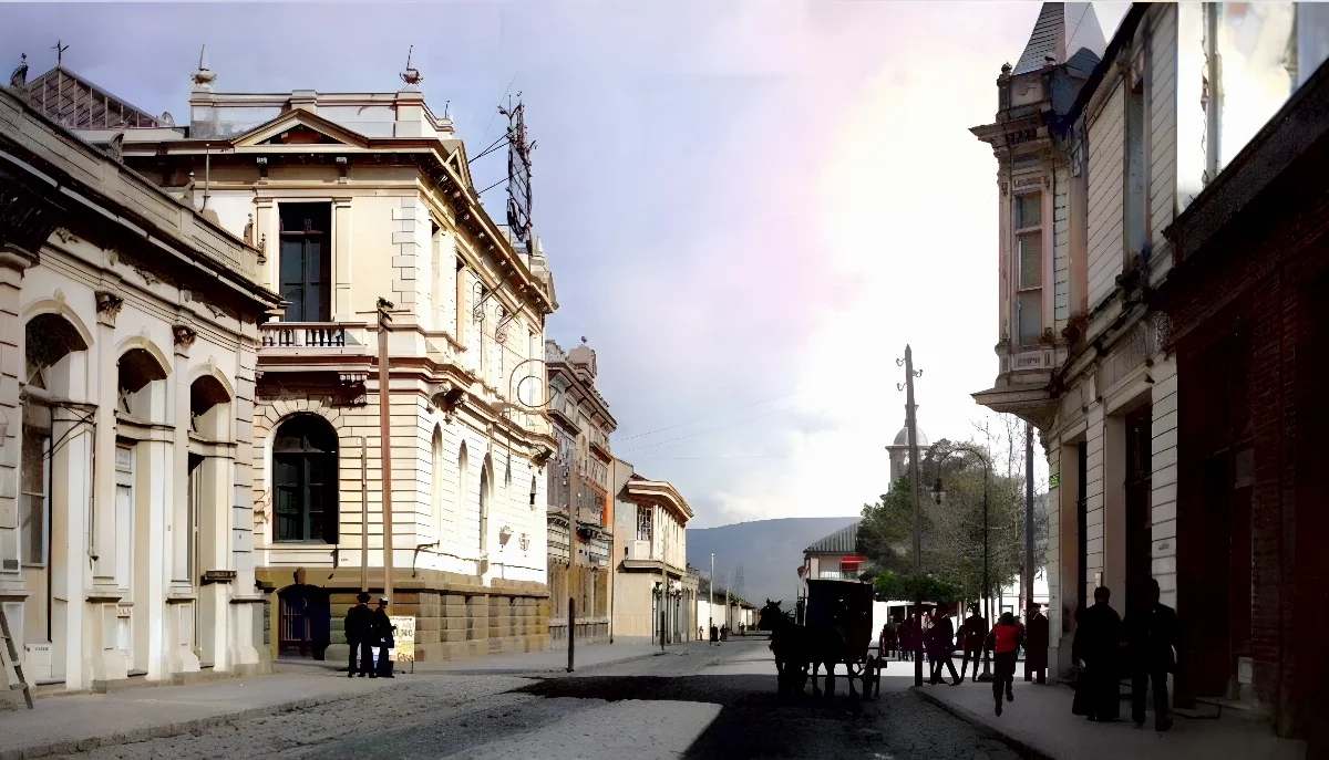 Talca 1906 — Calle Comercio — 1906 | Chile de Ayer