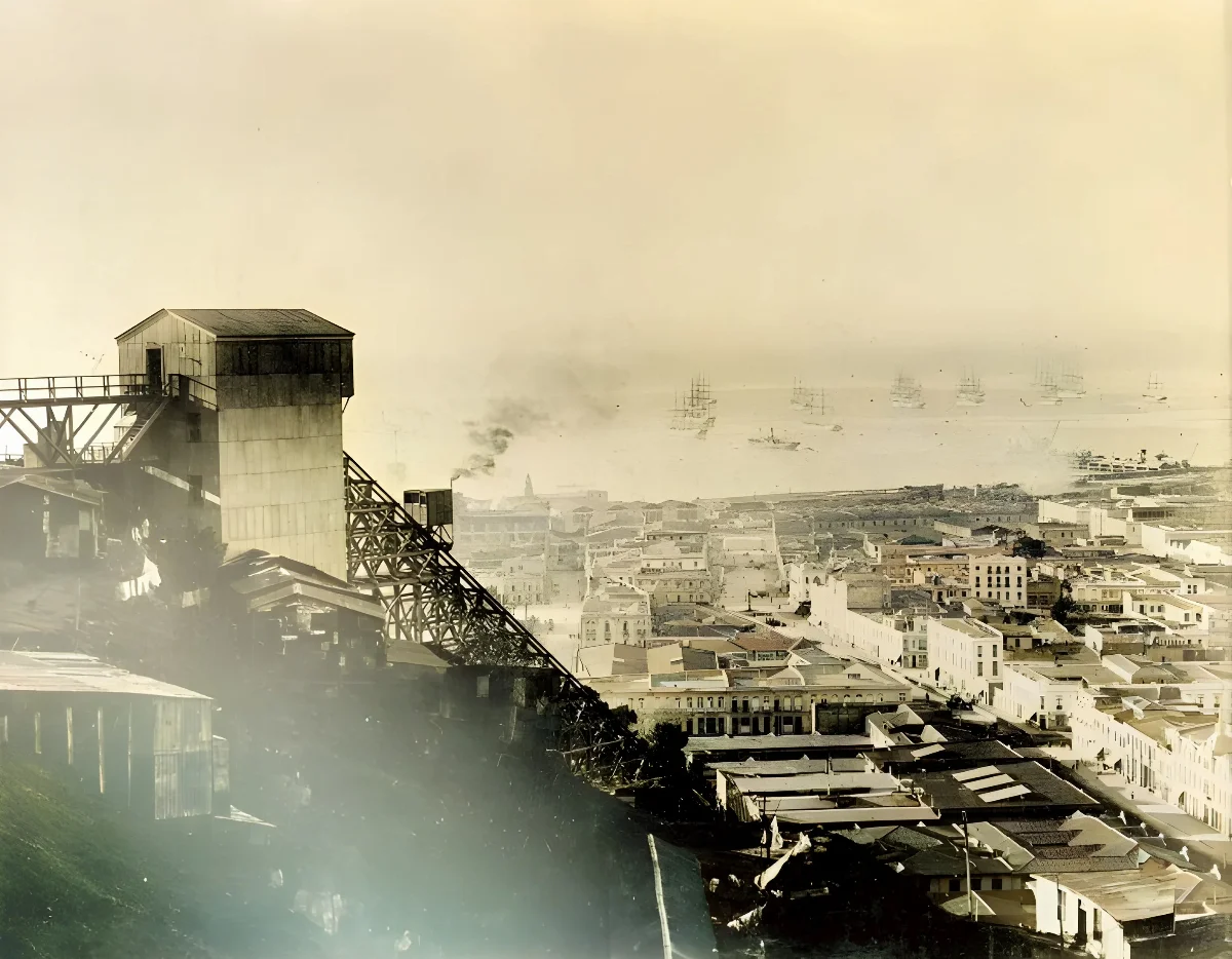 Valparaíso, ca. 1916 — Ascensor Monjas — 1916 | Chile de Ayer