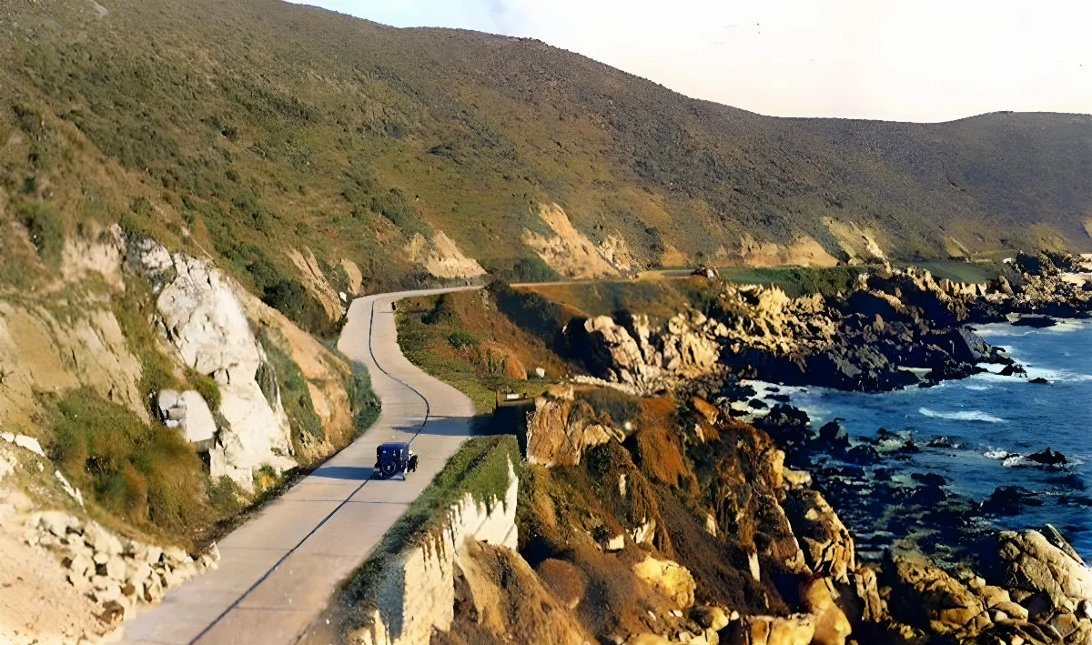 Camino entre Viña del Mar y Concón en los años ’20s — 1920 | Chile de Ayer