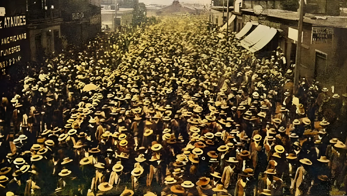 Obreros de la Pampa - Masacre Escuela Santa María 1907 — 1907 | Chile de Ayer