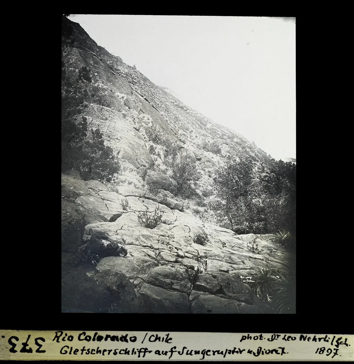 Gletscherschiff auf Jungfraujöch, Río Colorado, Chile — aprox. 1897–1940 | Chile de Ayer