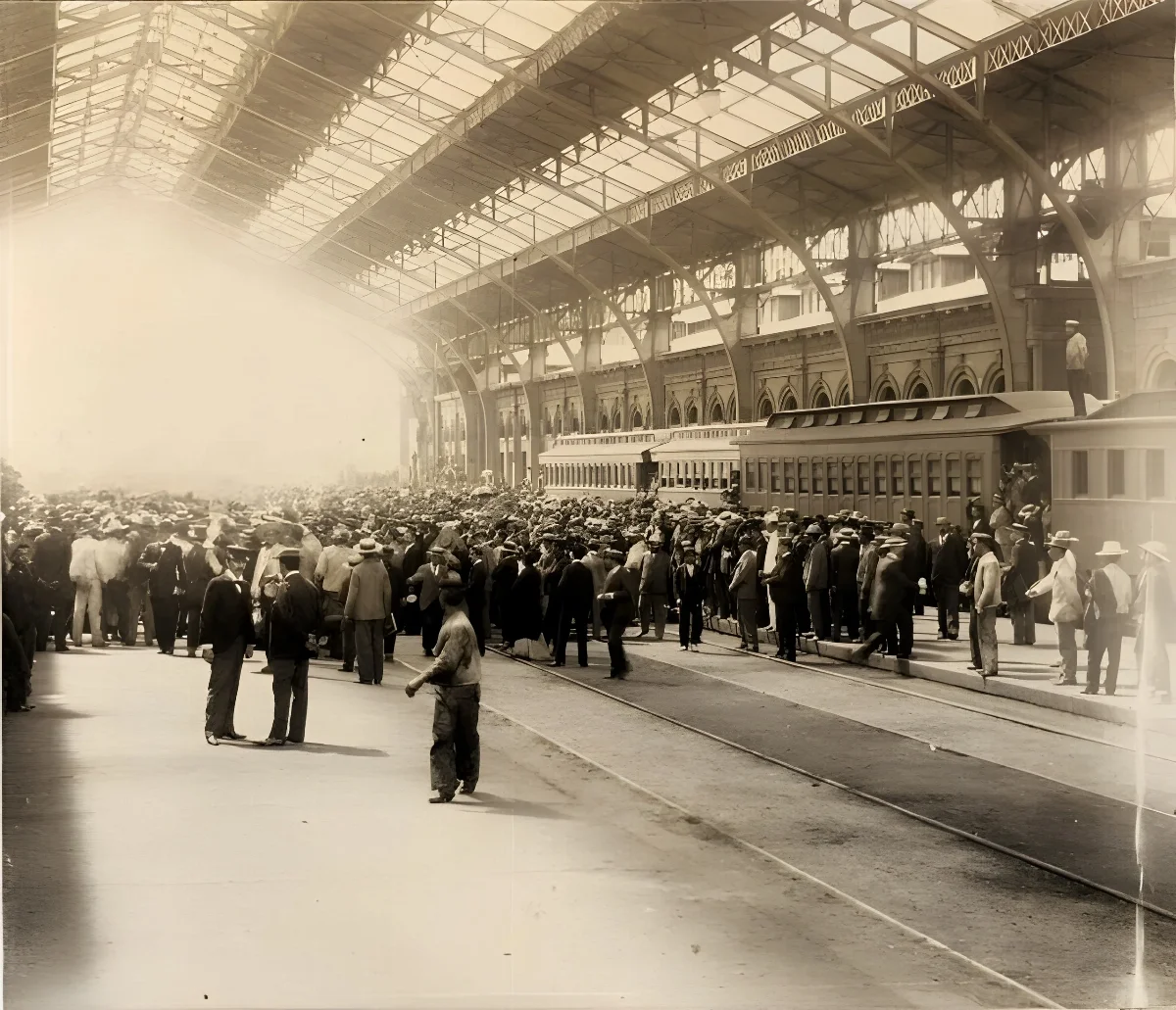 Estación Central de Santiago en el año 1900 — 1900 | Chile de Ayer