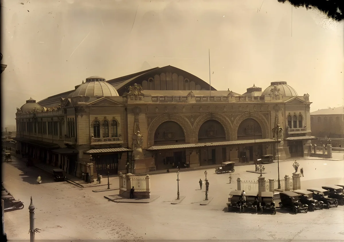Estación Mapocho de Santiago en el año 1913 — Estación Mapocho — 1913 | Chile de Ayer