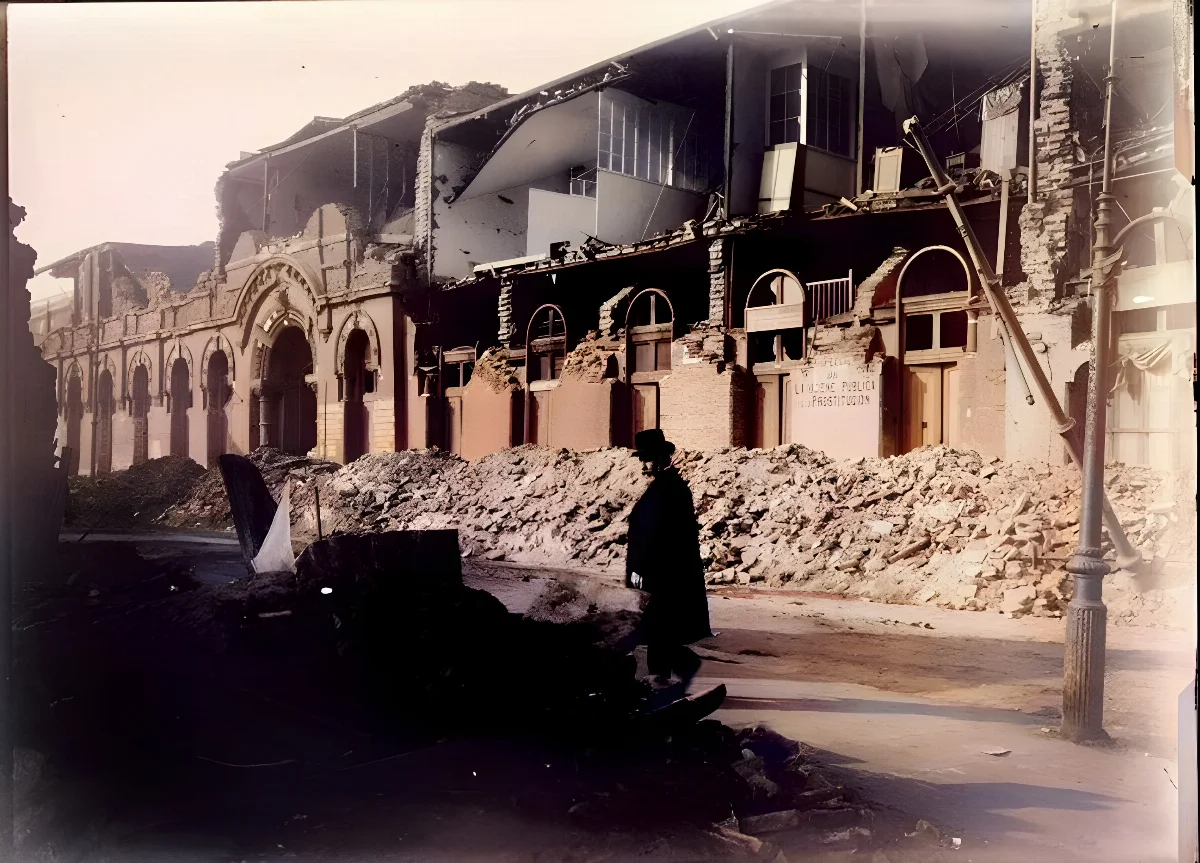 Daños post terremoto de Valparaíso de 1906 — 1906 | Chile de Ayer