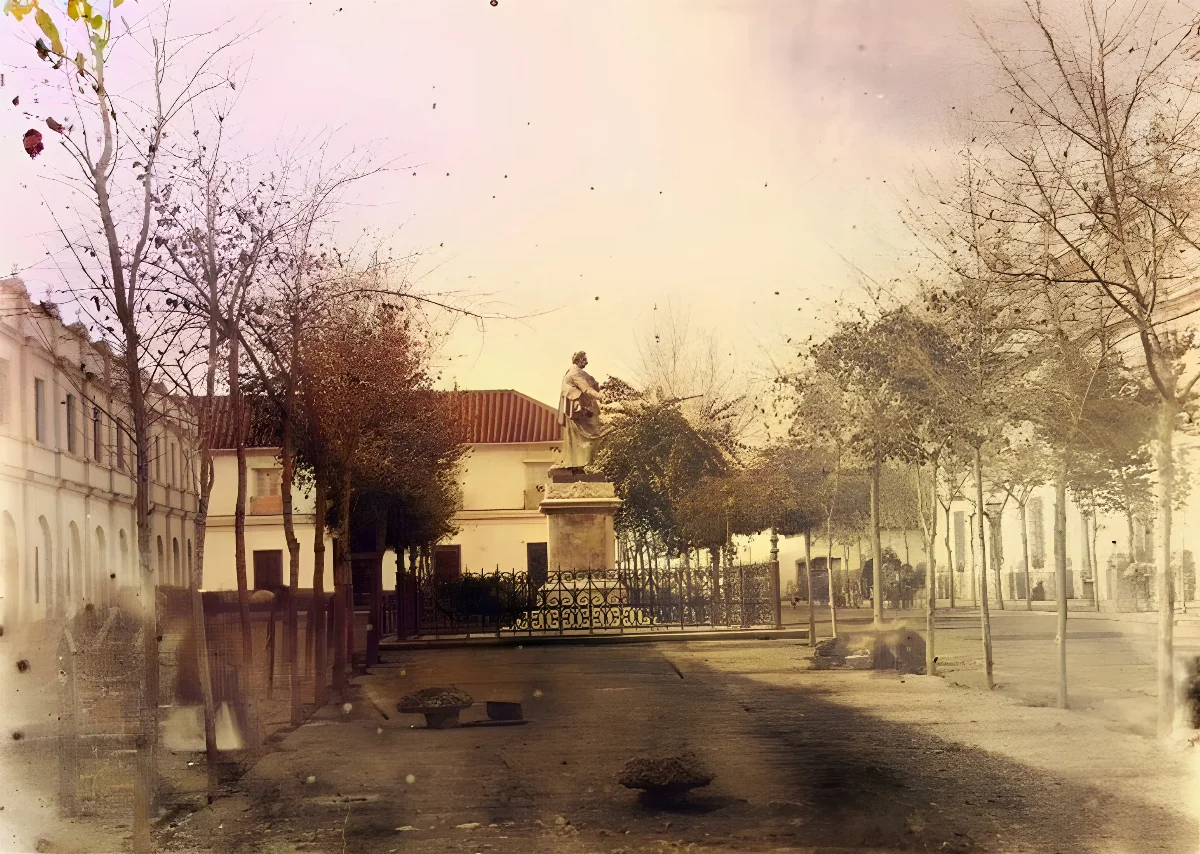 Estatua de Diego Portales en 1863 — 1863 | Chile de Ayer