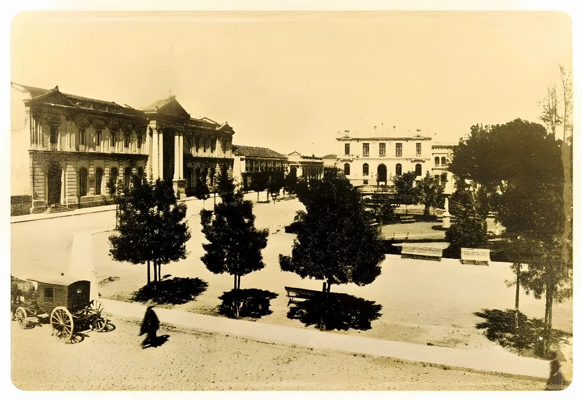 Plaza de Talca en el año 1899 — 1899 | Chile de Ayer