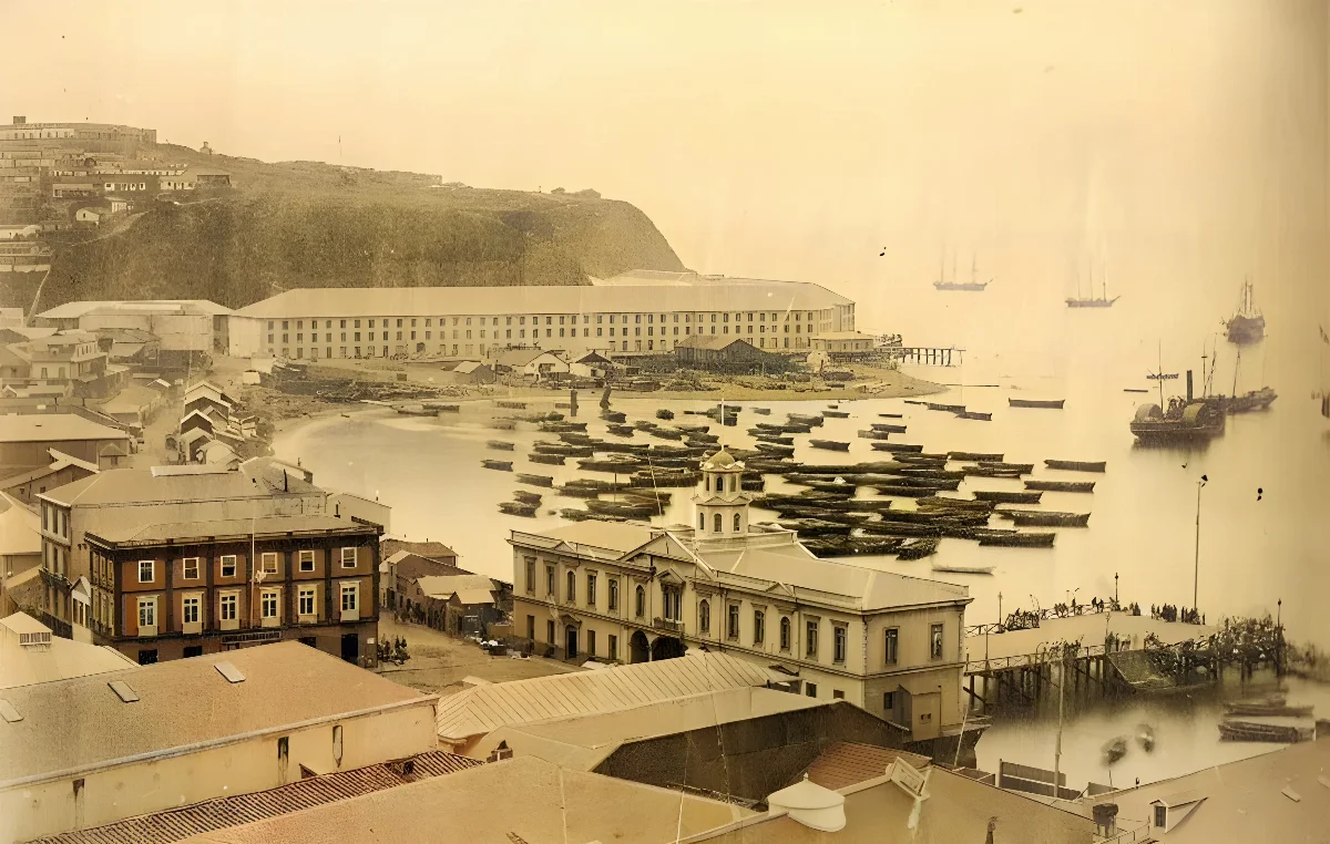 El Puerto de Valparaíso en el año 1864 — 1864 | Chile de Ayer