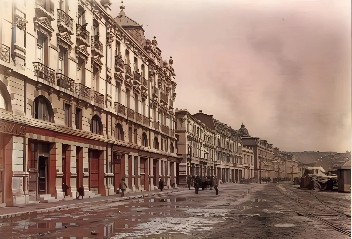 Avenida Errázuriz de Valparaíso en el año 1900. — 1900 | Chile de Ayer