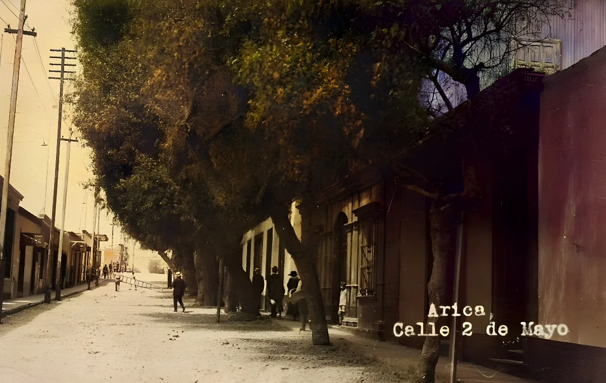Calle 2 de Mayo, Arica, en 1910. — 1910 | Chile de Ayer