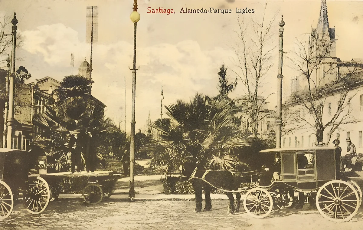 Parque Inglés de la Alameda en 1900s. — 1900 | Chile de Ayer