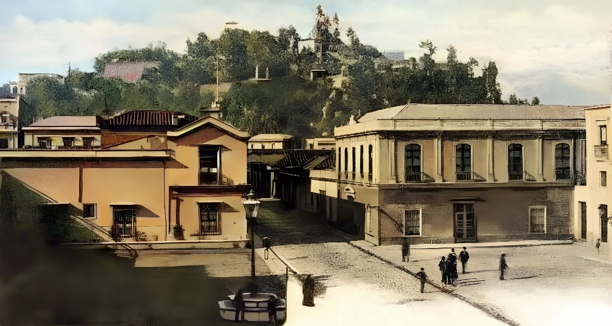 Calle Agustinas frente al Teatro Municipal en 1904. — Teatro Municipal — 1904 | Chile de Ayer