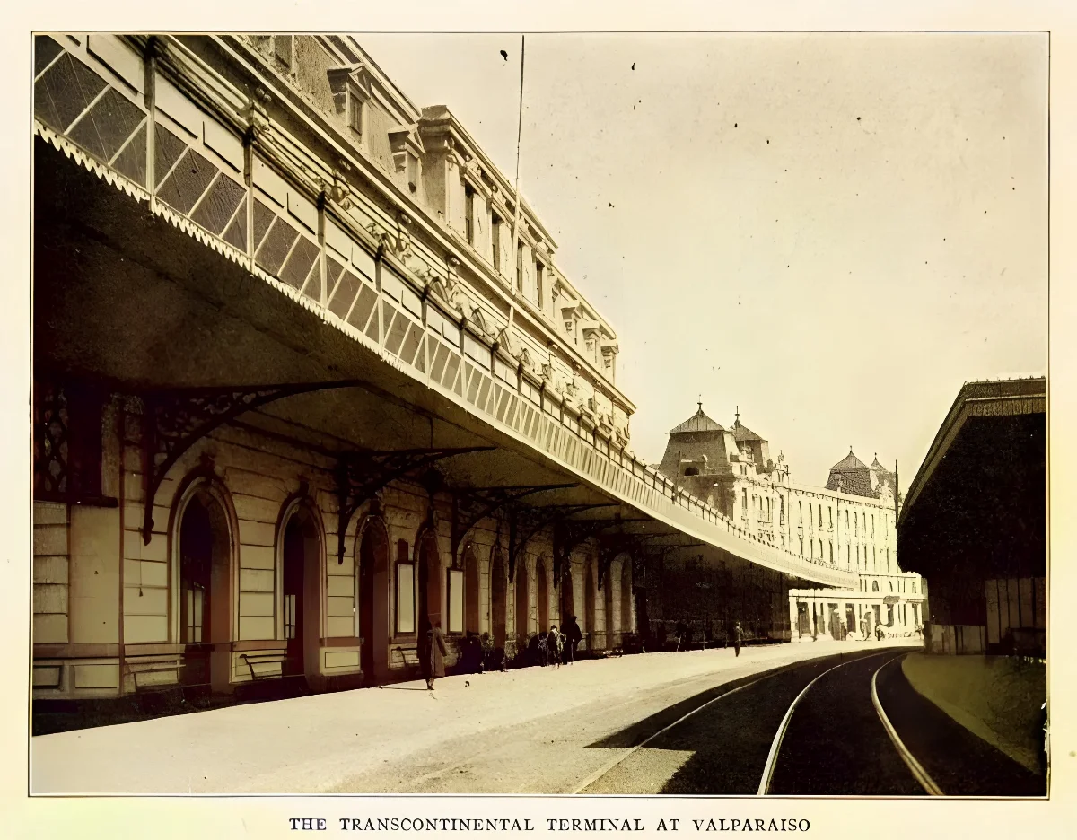 Estación Bellavista de Valparaíso hacia 1900. — 1900 | Chile de Ayer