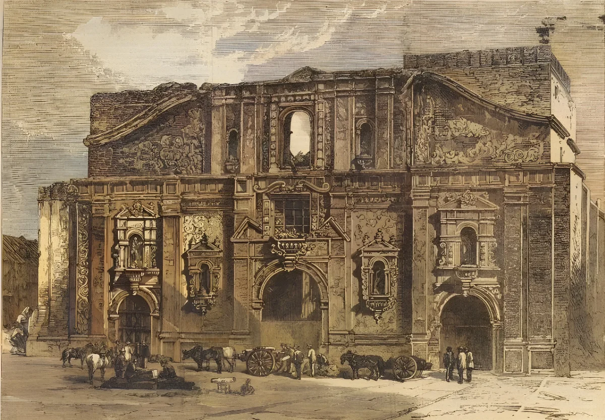 Ruinas de la Iglesia de la Compañia, 1864. — 1864 | Chile de Ayer