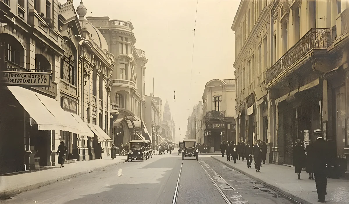 Calle Ahumada alrededor de  1920 — 1920 | Chile de Ayer