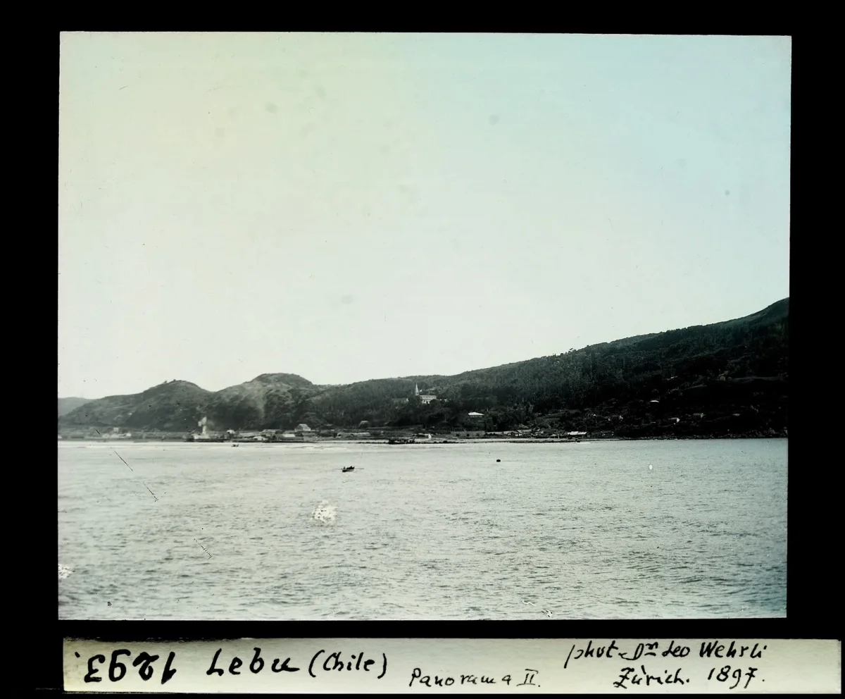 Lebú, Chile, panorama costero — aprox. 1897–1940 | Chile de Ayer