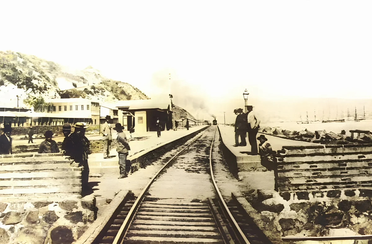 Estacion de Tren Matadero en 1900 — Estación Matadero — 1900 | Chile de Ayer