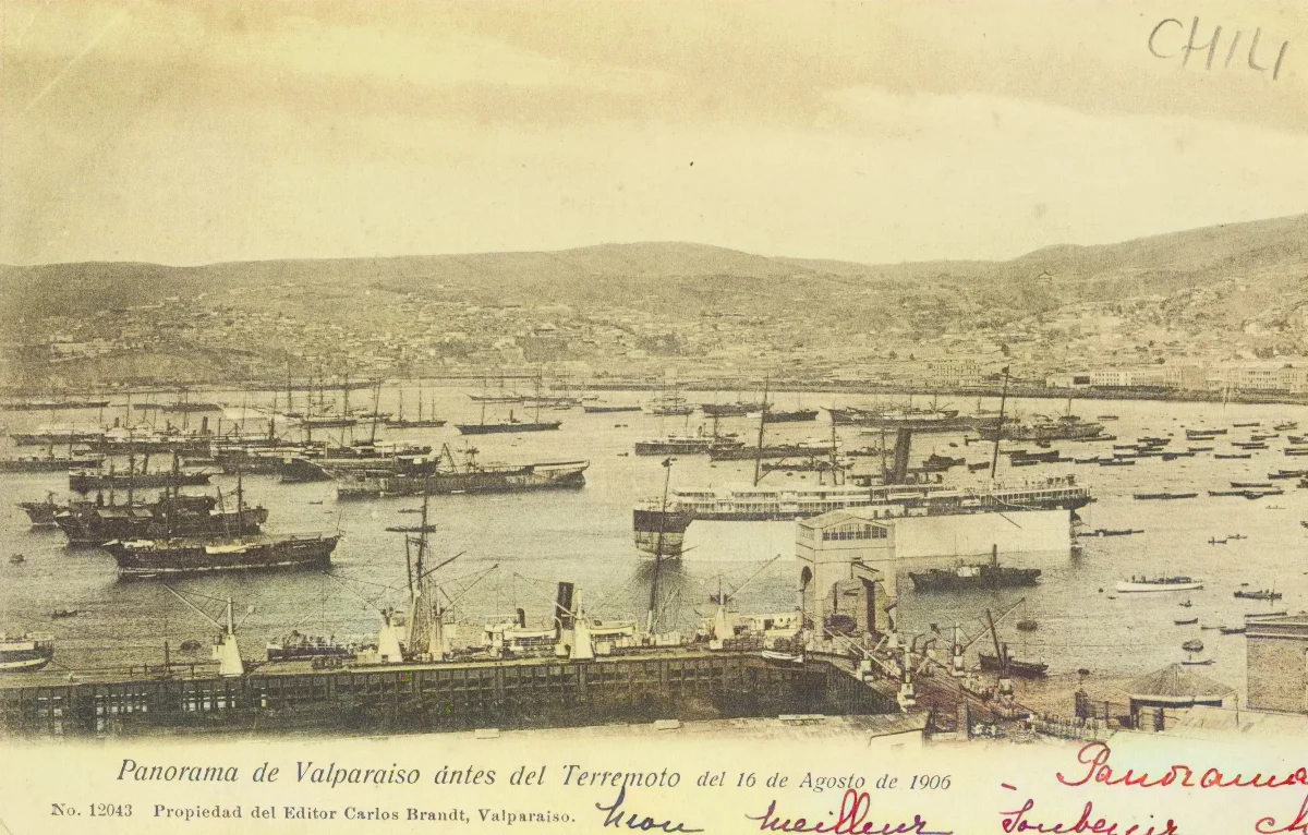 Valparaíso antes del terremoto, 1906 — Puerto de Valparaíso — 1906 | Chile de Ayer