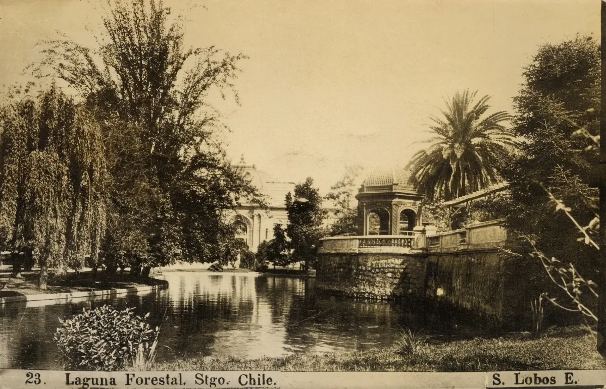 Laguna Parque Forestal, 1918 — Laguna del Parque Forestal — 1918 | Chile de Ayer