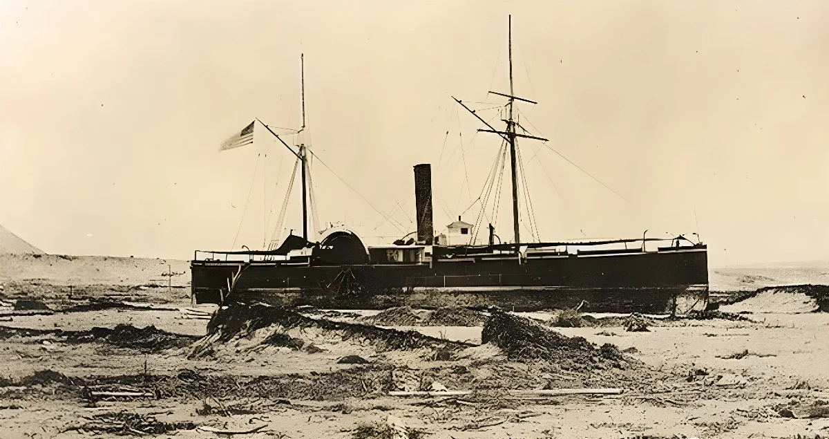 Buque barado en Arica en 1868 — Arica — 1868 | Chile de Ayer