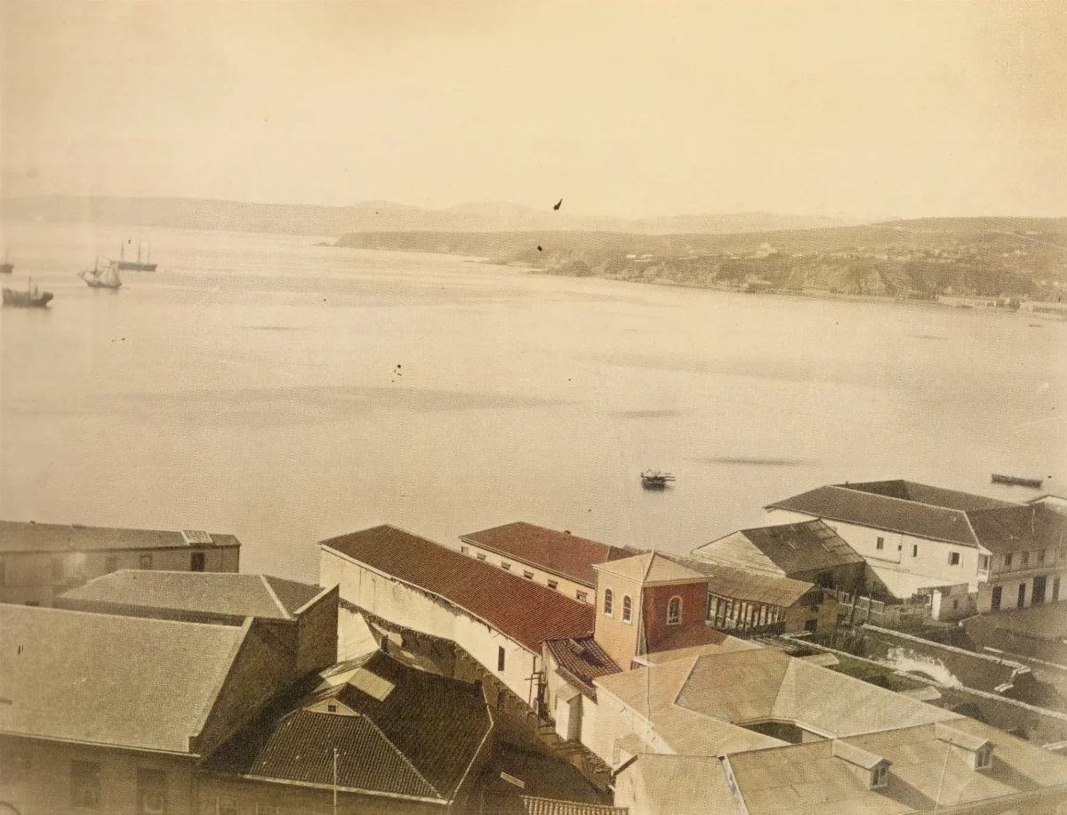 Bahía de Valparaíso en el año 1864 — Bahía de Valparaíso — 1864 | Chile de Ayer