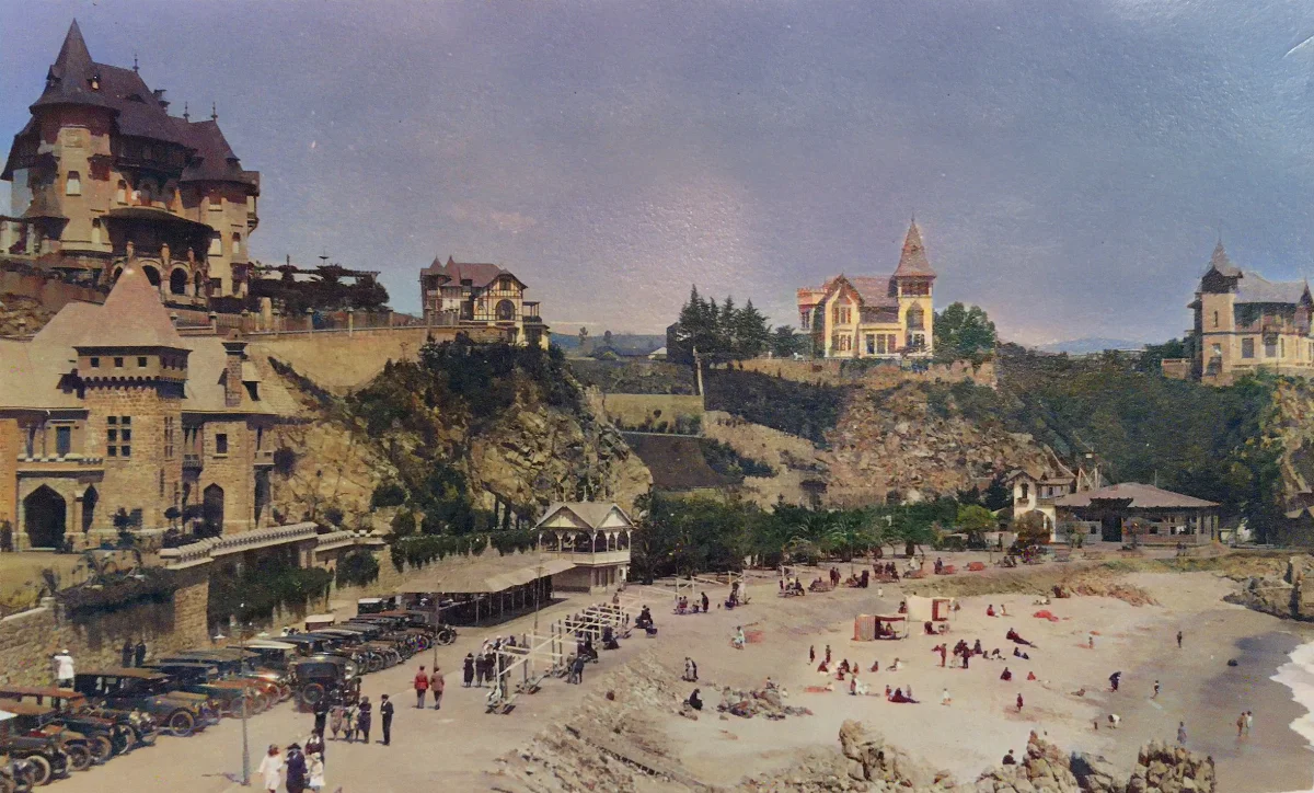 Playa Miramar de Viña del Mar en 1922 — Playa Miramar — 1922 | Chile de Ayer