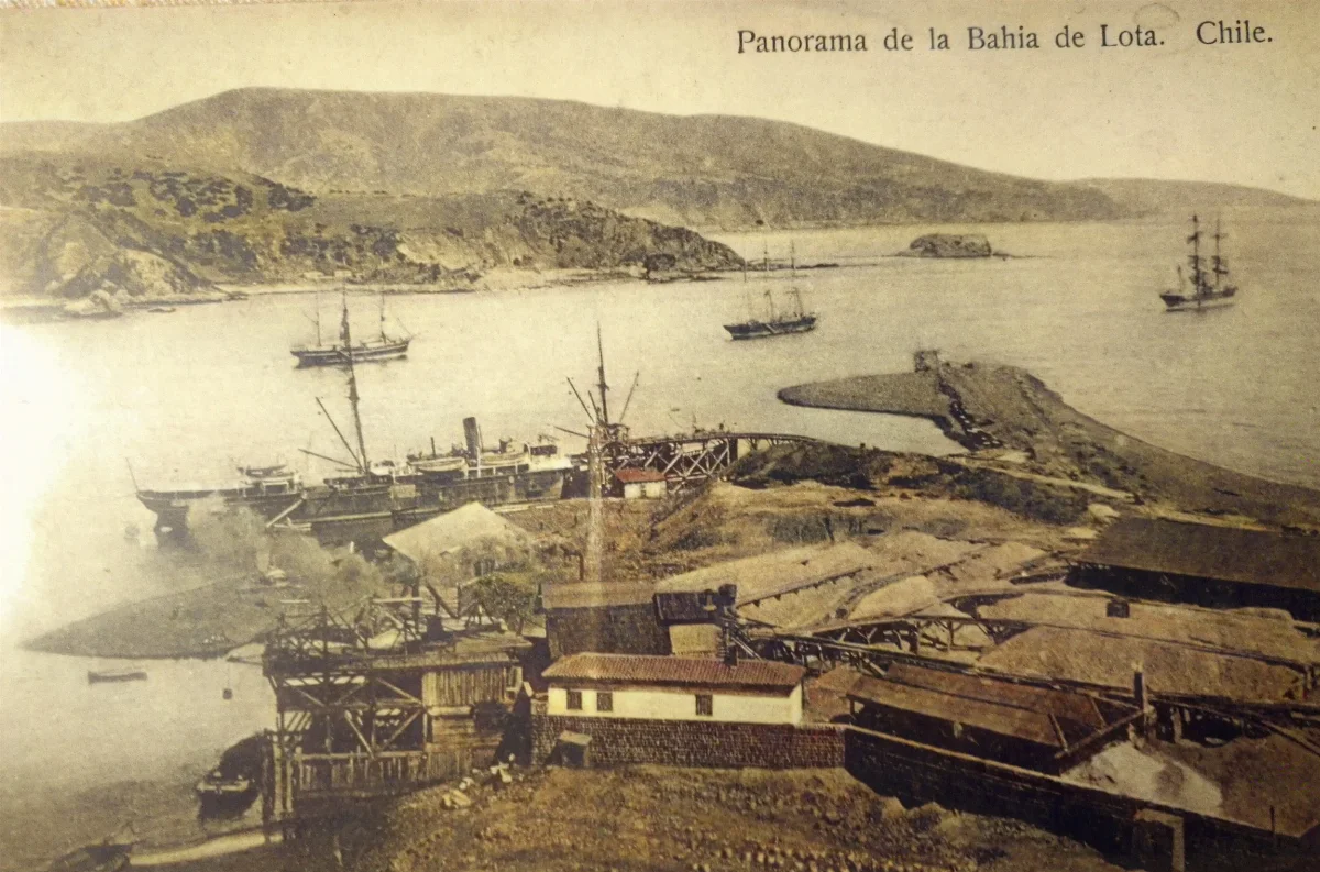 Panorama de la Bahía de Lota en 1913 — Parque de Lota — 1913 | Chile de Ayer