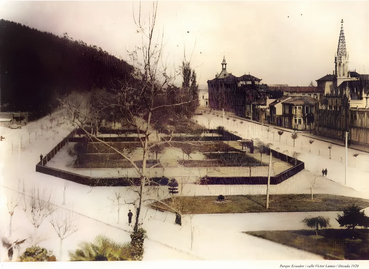 Parque Ecuador de Concepción en 1920 — Parque Ecuador — 1920 | Chile de Ayer