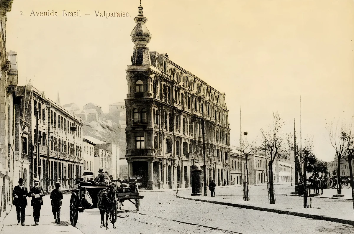 Avenida Brasil de Valparaíso en 1911 — Calle Condell — 1911 | Chile de Ayer