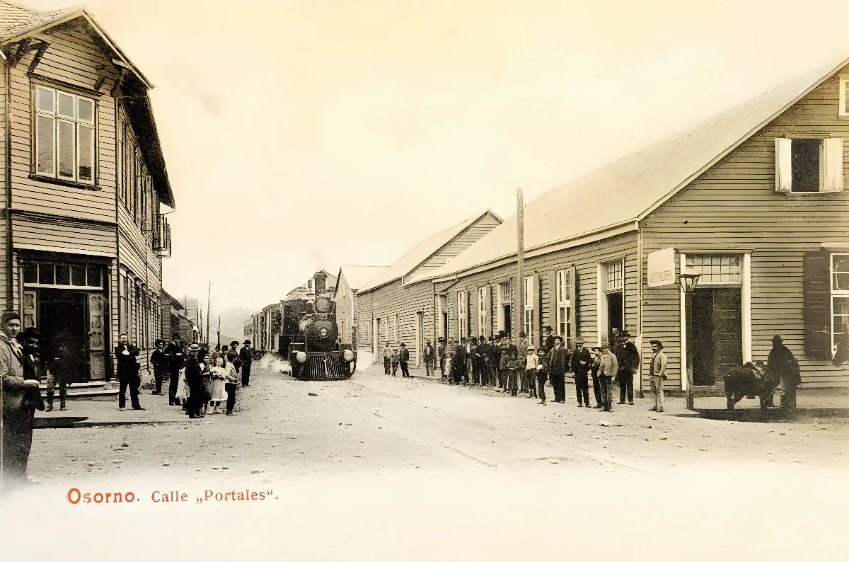 Calle Portales de Osorno en 1911 — Calle Portales — 1911 | Chile de Ayer