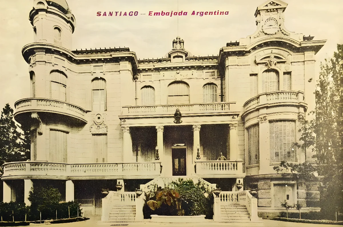 Embajada Argentina en Santiago ca. 1915 — Palacio de la Legación Argentina — 1915 | Chile de Ayer