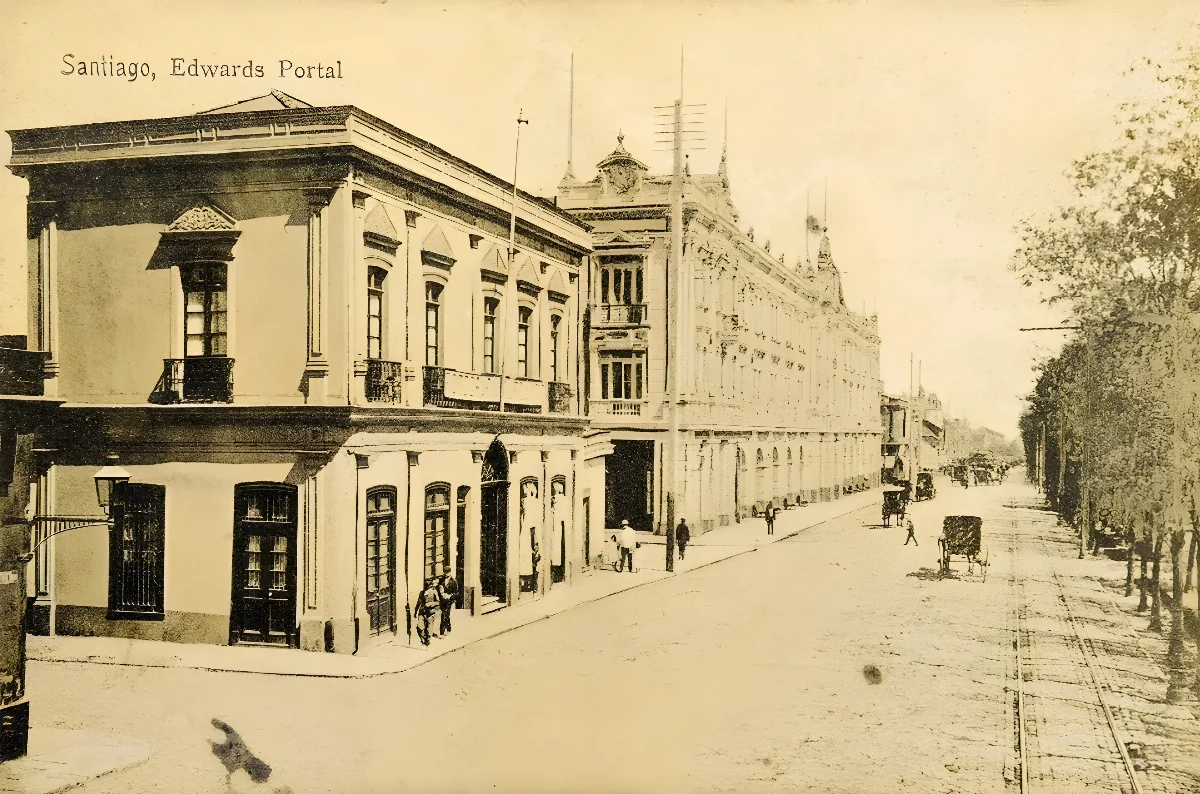 Portal Edwards de Santiago, ca. 1900 — Portal Edwards — 1900 | Chile de Ayer
