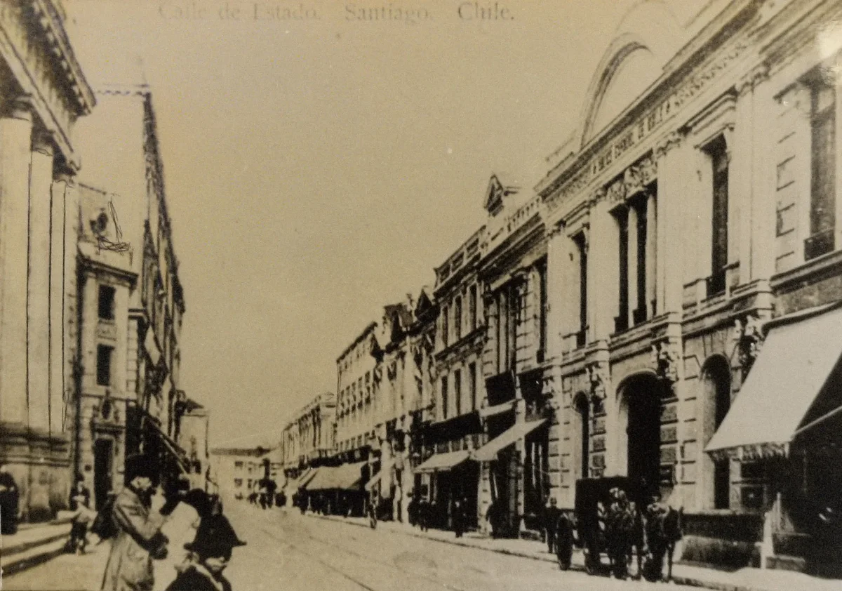 Calle Estado de Santiago en 1895 — Calle Estado — 1895 | Chile de Ayer